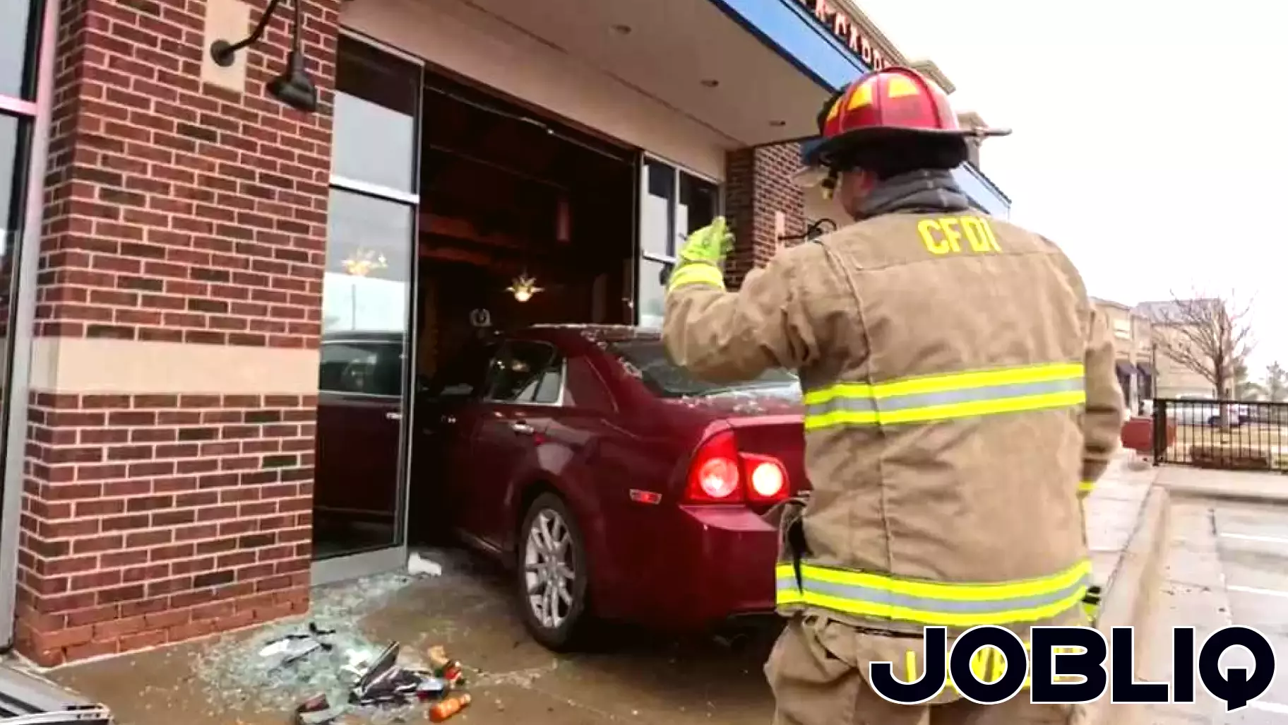 Vehicle crashes into business in Gardner, one person hospitalized
