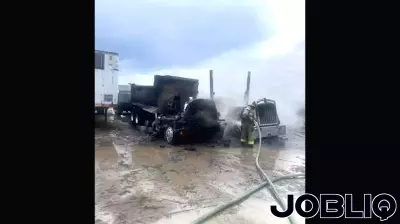 Blaze Claims Two Semi-Trucks at Pocatello Construction Site